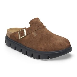 BIRKENSTOCK BIRKENSTOCK BOSTON CHUNKY DARK TEA SUEDE LEATHER