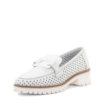 ARA SHOES ARA SHOES KEGON LOAFER PERF WHITE CALF LEATHER