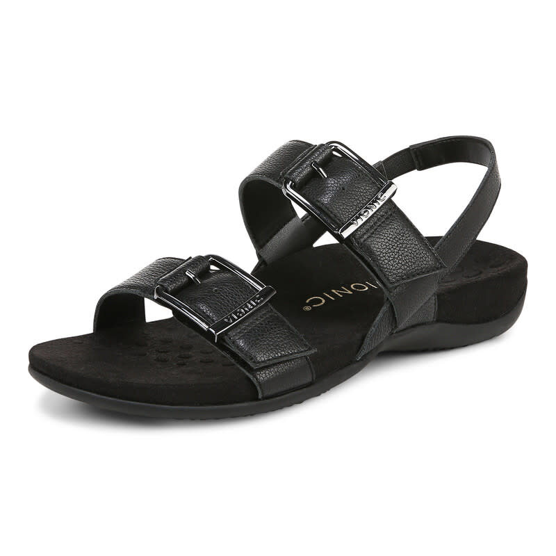 VIONIC VIONIC REST REESE SANDAL BLACK LEATHER