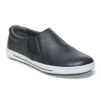 BIRKENSTOCK BIRKENSTOCK QO 400 SLIP ON SNEAKER BLACK/WHITE LEATHER