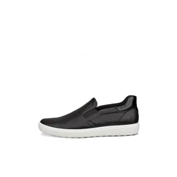 ECCO ECCO SOFT 7 W SNEAKER EASY SLIP ON BLACK/BLACK PATENT LEATHER