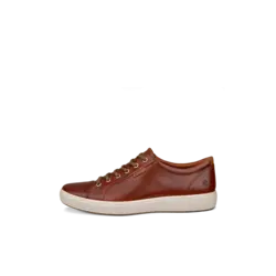 ECCO ECCO SOFT 7 M SNEAKER LACE UP COGNAC LEATHER
