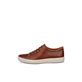 ECCO ECCO SOFT 7 M SNEAKER LACE UP COGNAC LEATHER