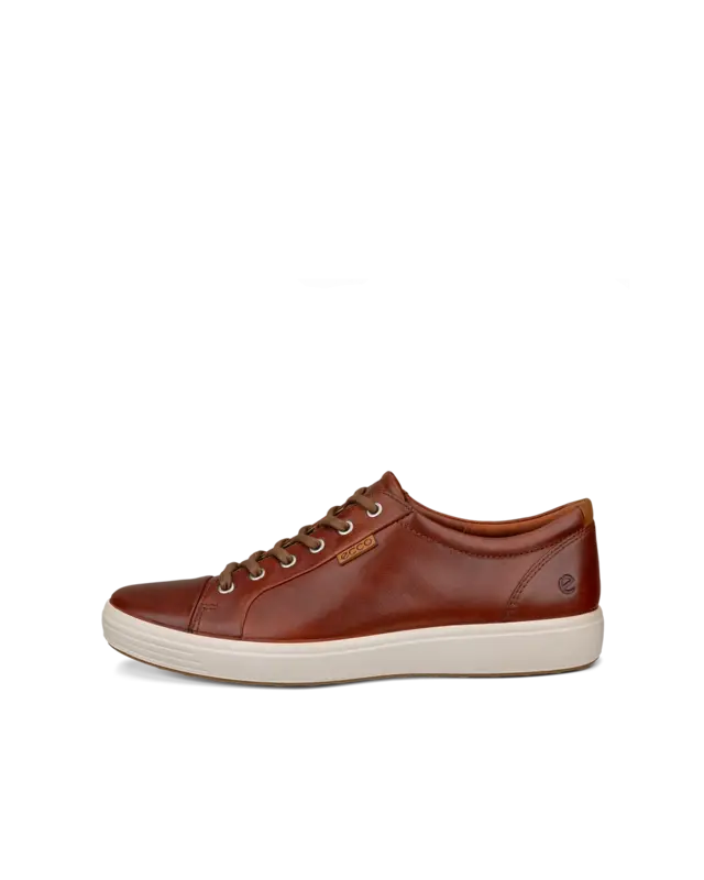 ECCO ECCO SOFT 7 M SNEAKER LACE UP COGNAC LEATHER