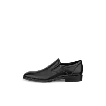 ECCO ECCO METROPOLE MILAN MEN DRESS SHOE SLIP ON BLACK LEATHER
