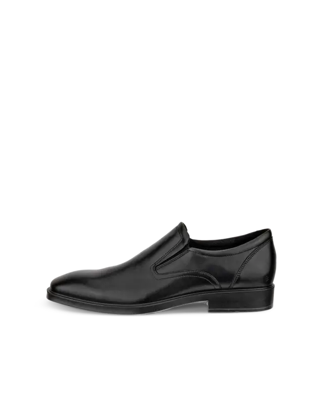 ECCO ECCO METROPOLE MILAN MEN DRESS SHOE SLIP ON BLACK LEATHER