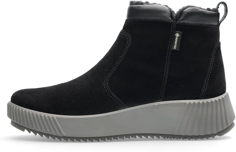 ARA SHOES ARA SHOES DAVOS BOOTS ZIPPER BLACK SUEDE