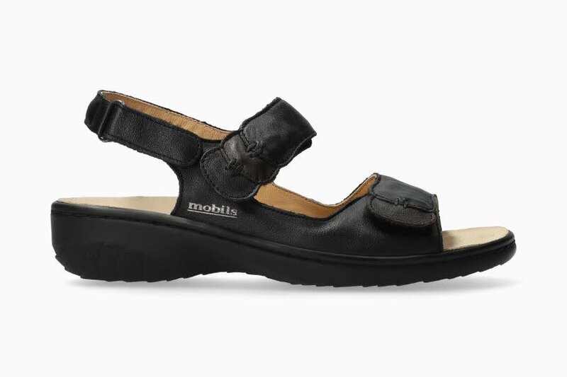 MEPHISTO MEPHISTO MOBILS GETHA SANDAL BLACK LEATHER
