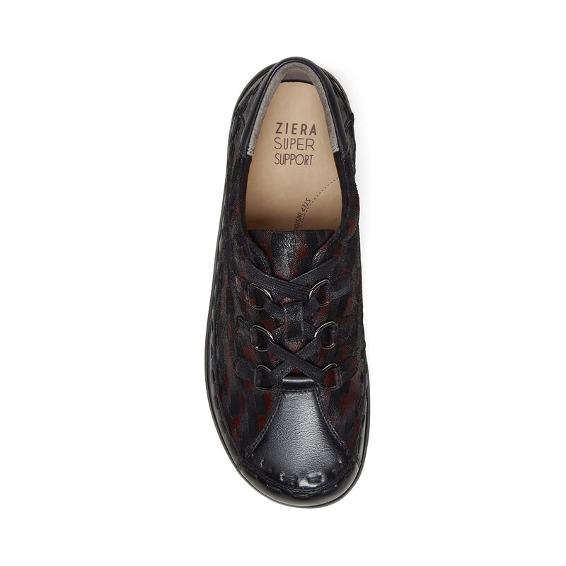 ZIERA ZIERA ALLSORTS BLACK PLUM TETRIS LEATHER