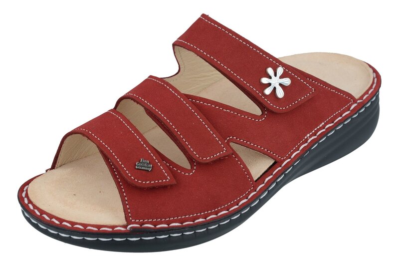 FINN COMFORT FINN COMFORT GRENADA SLIDE MELLOW SOFT CHILI NUBUCK