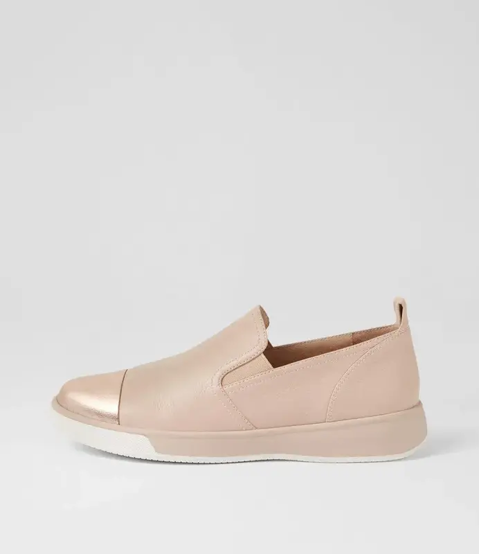 ZIERA ZIERA ABRY SNEAKER SLIP ON GOLD ROSE  LEATHER