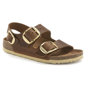 BIRKENSTOCK BIRKENSTOCK MILANO BIG BUCKLE COGNAC OILED LEATHER