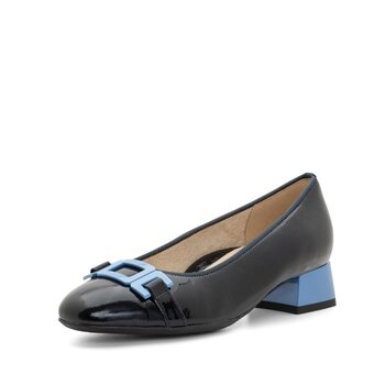 ARA SHOES ARA SHOES GALLANT 2 PUMP NAVY PATENT METALLIC LEATHER