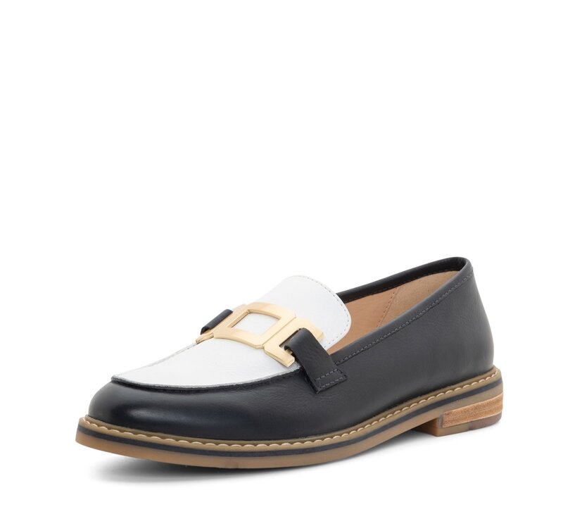 ARA SHOES ARA SHOES KATSURA LOAFER NAVY & WHITE CALF LEATHER