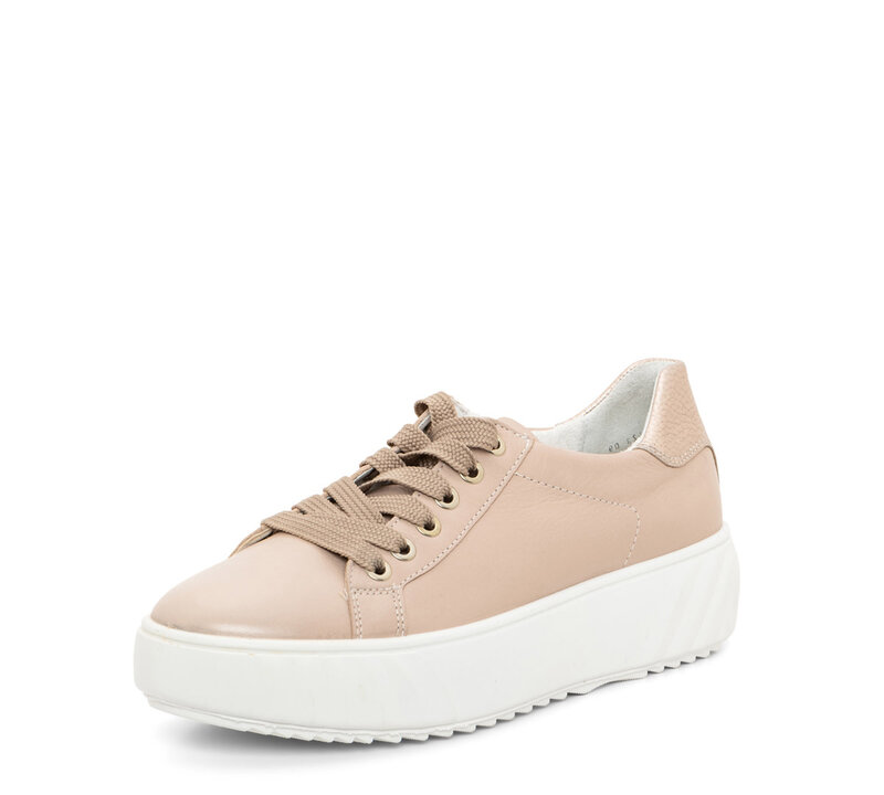 ARA SHOES ARA SHOES MIKKY SNEAKER LACE UP SAND CALF LEATHER