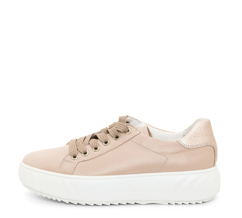ARA SHOES ARA SHOES MIKKY SNEAKER LACE UP SAND CALF LEATHER