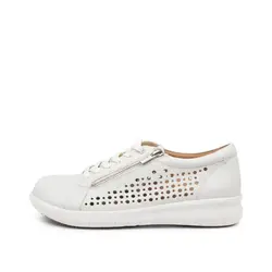 ZIERA ZIERA SHOVO PERF SNEAKER WHITE LEATHER