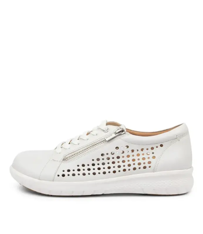 ZIERA ZIERA SHOVO PERF SNEAKER WHITE LEATHER