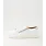 ZIERA ZIERA PAMELA SNEAKER LACE UP SIDE ZIP WHITE SILVER LEATHER
