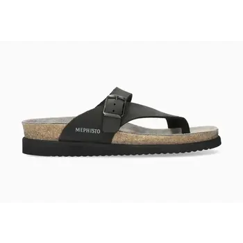MEPHISTO MEPHISTO HELEN THONG SANDAL BLACK NUBUCK