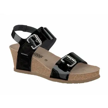 MEPHISTO MEPHISTO LISSANDRA WEDGE SANDAL BLACK VERNIS