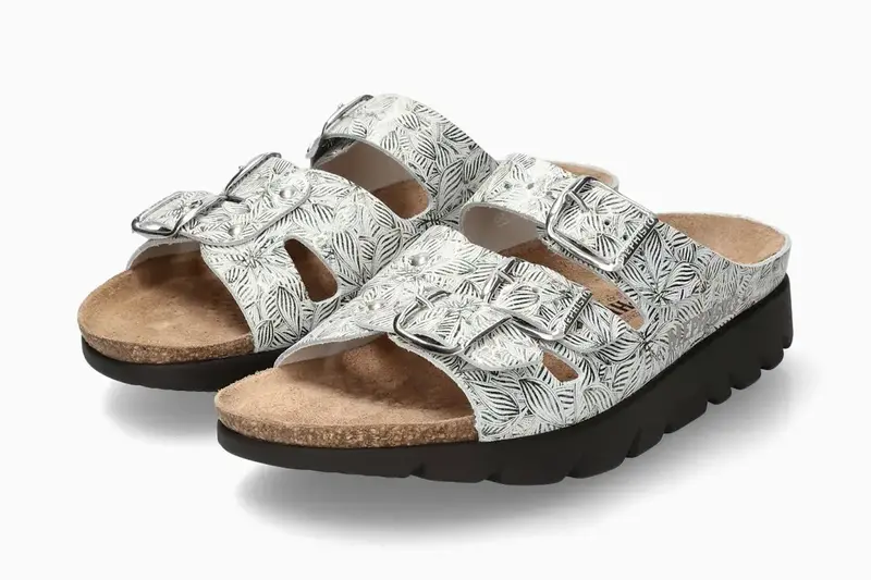 MEPHISTO MEPHISTO ZACH SANDAL FLORAL BEIGE GOLD