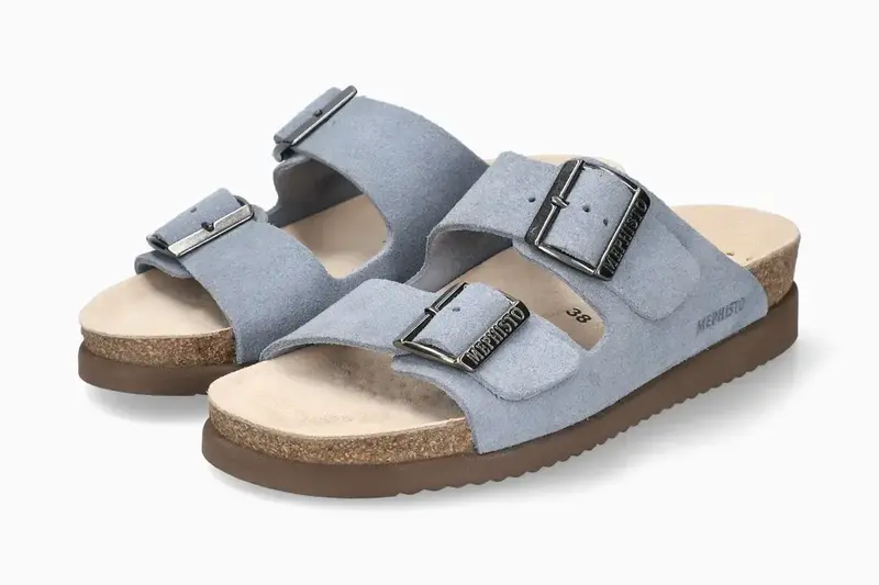 MEPHISTO MEPHISTO HESTER SANDAL SEA BLUE SUEDE