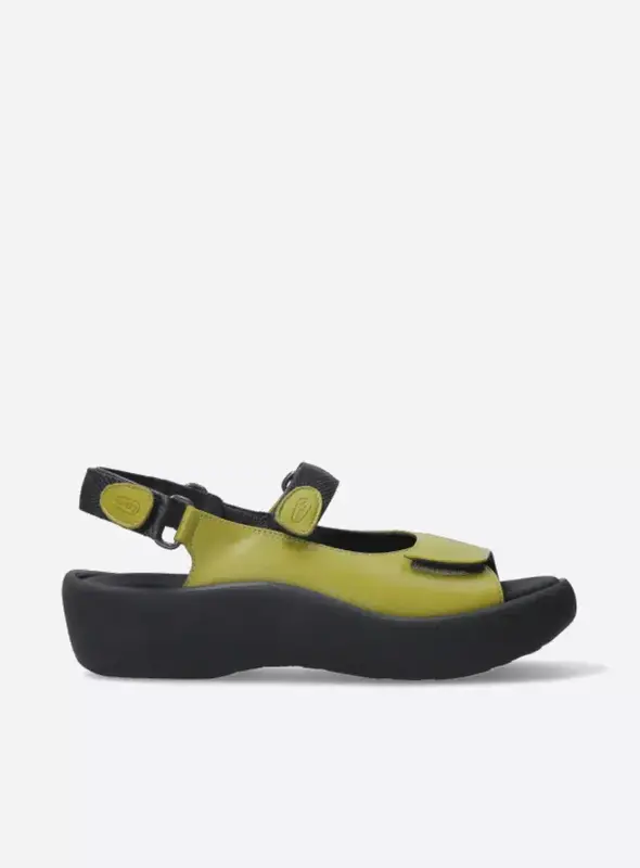 WOLKY WOLKY JEWEL SANDAL OLIVE GREEN LEATHER VEGI LEATHER