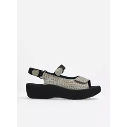 WOLKY WOLKY JEWEL SANDAL BEIGE CROCO PATENT LEATHER