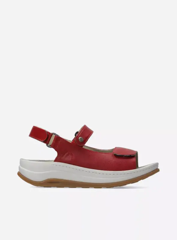 WOLKY WOLKY ADURA SANDAL RED LEATHER