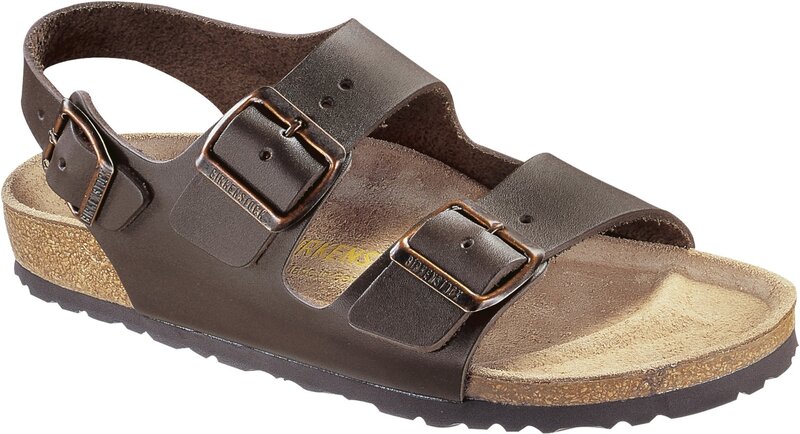 BIRKENSTOCK BIRKENSTOCK MILANO DARK BROWN LEATHER