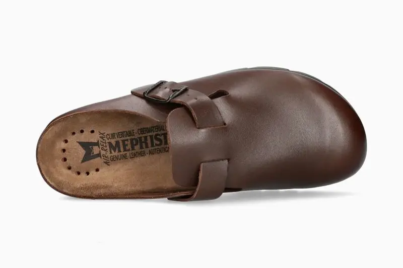 MEPHISTO MEPHISTO ZAVERIO FIT CLOG CHESNUT LEATHER