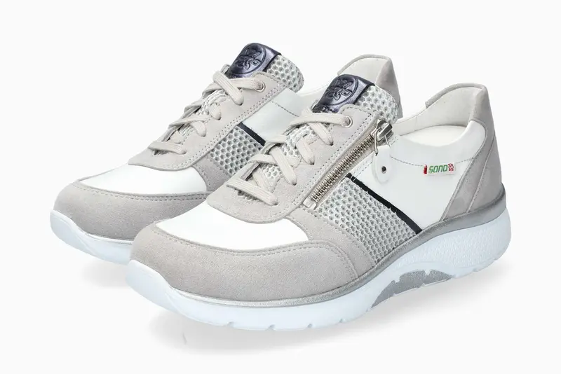 MEPHISTO MEPHISTO SANO IZAE SNEAKER LIGHT GREY LEATHER