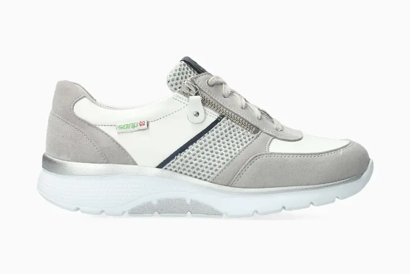MEPHISTO MEPHISTO SANO IZAE SNEAKER LIGHT GREY LEATHER