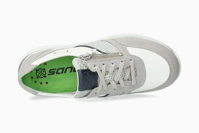 MEPHISTO MEPHISTO SANO IZAE SNEAKER LIGHT GREY LEATHER
