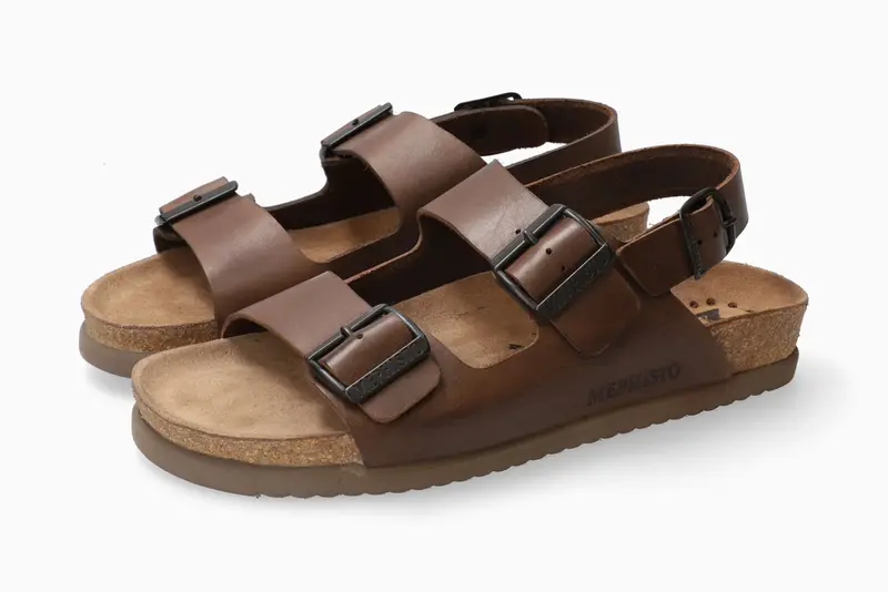 MEPHISTO MEPHISTO NARDO SANDAL BROWN SCRATCH