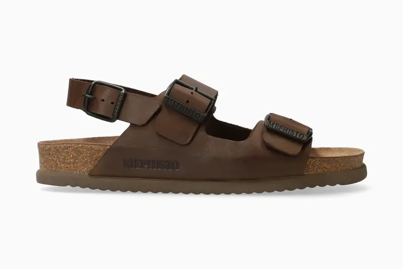 MEPHISTO MEPHISTO NARDO SANDAL BROWN SCRATCH