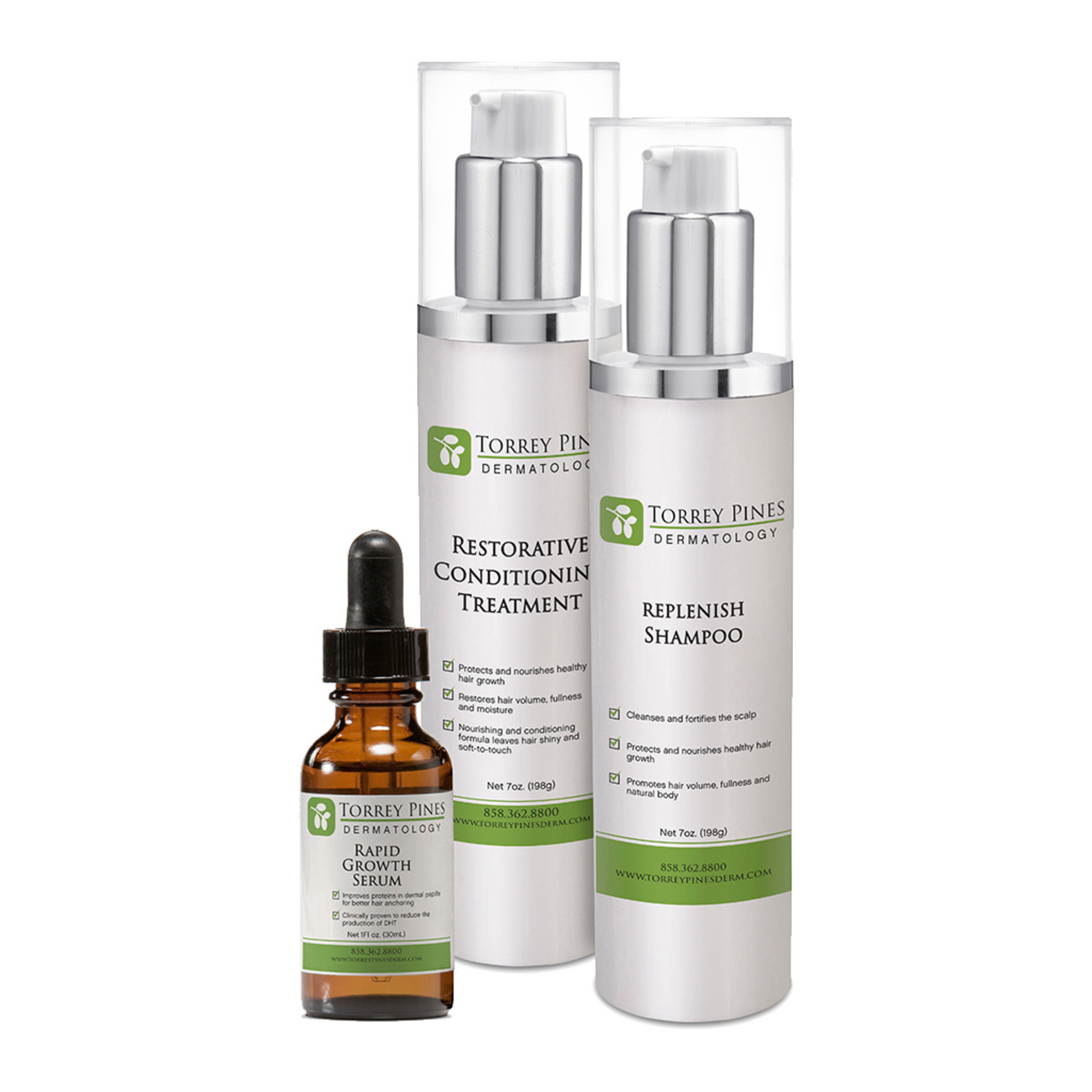 Torrey Pines Dermatology Hair Re-Growth 3-Step System