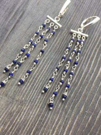 Sterling Silver Lapis Lazuli Earrings