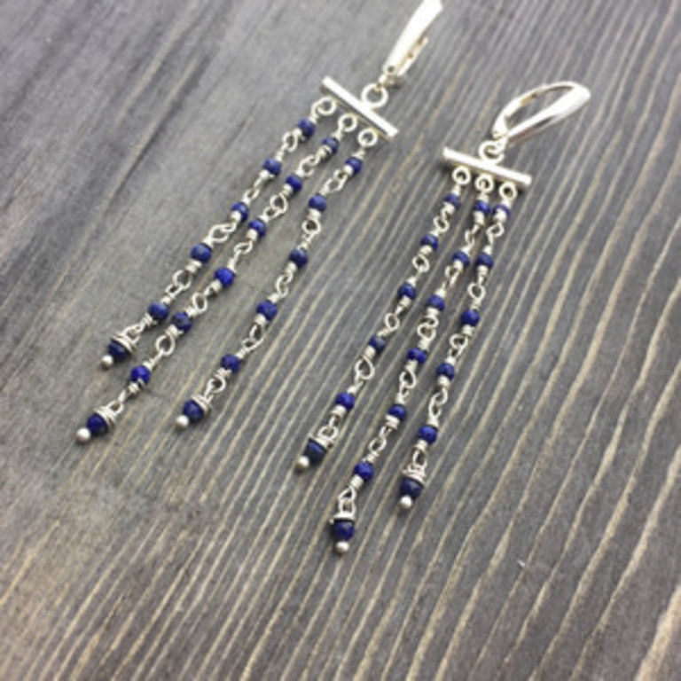 Sterling Silver Lapis Lazuli Earrings