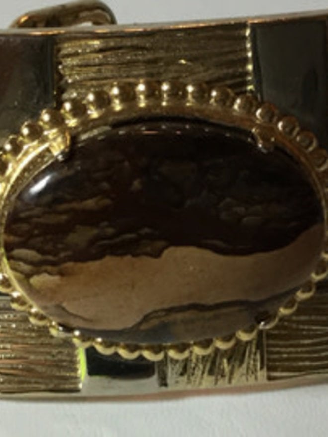 oregon biggs jasper gold oval 22x30mm belt buckle by design gems by design gems