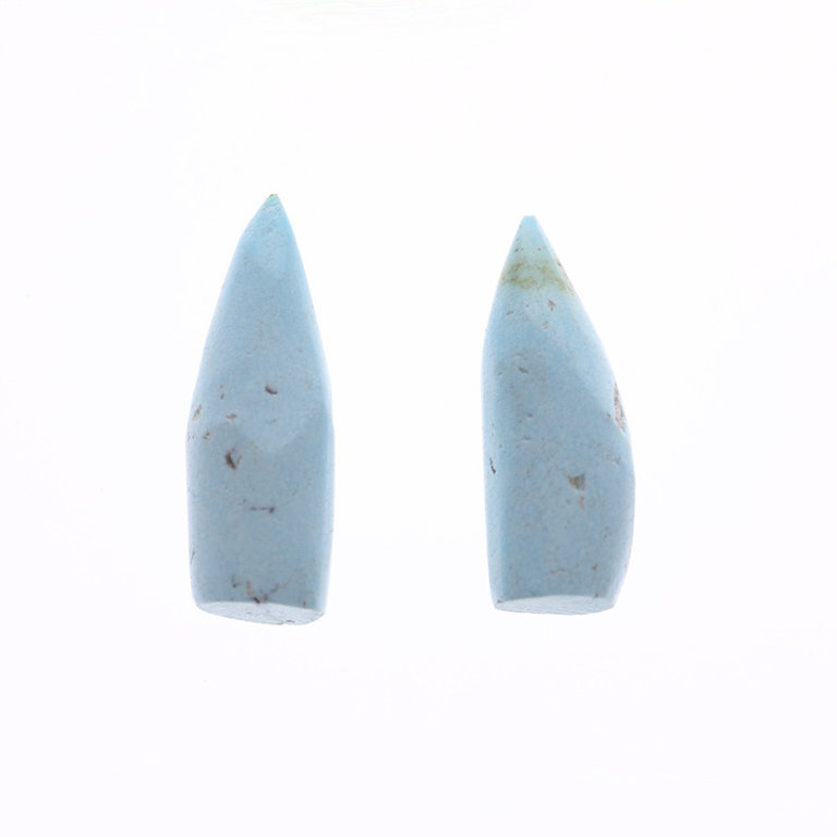 4.20ctw set of two Untreated Burtis Blue Turquoise Cabochons