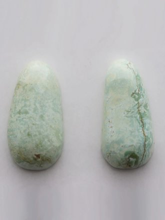 11.70ctw set of two Untreated Burtis Blue Turquoise Cabochon 11.70ctw set of two Untreated Burtis Blue Turquoise Cabochon
