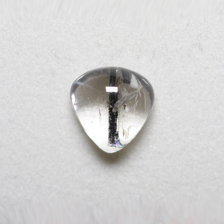 4.20ct trilliant-shapted 11x15mm Tourmalinated Quartz Cabochons