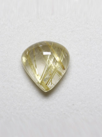 6.60ct pear-shaped 13x12mm Rutilated Quartz Cabochon