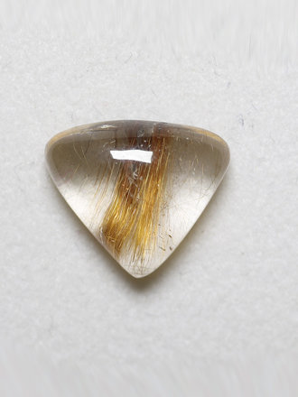 4.50ct trilliant-shaped 11x13mm Rutilated Quartz Cabochon
