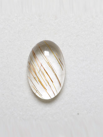 5.00ct oval 14x9mm Rutilated Quartz Cabochon