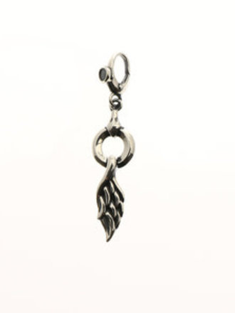 Sterling Silver 33x10mm Wing Charm