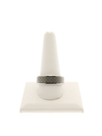 Stuller Cobalt 8mm Black Laser Woven Design Band - size 11