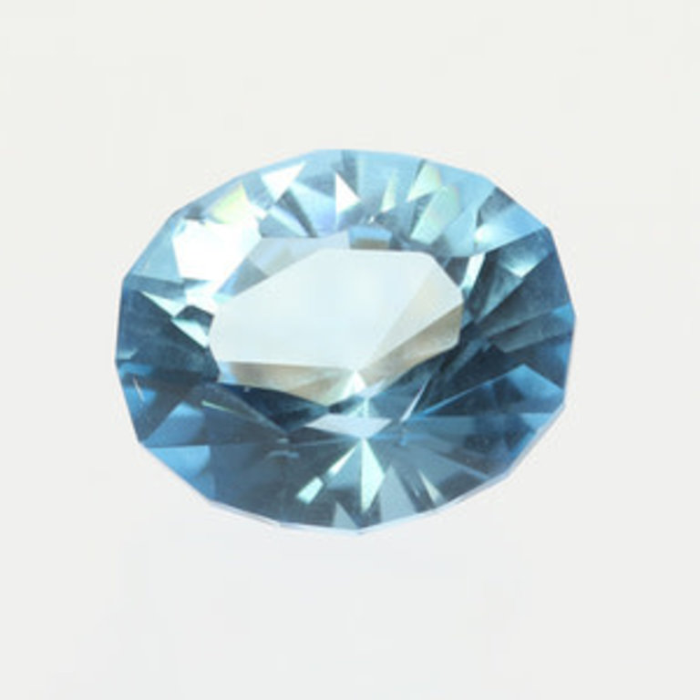 9.40ct Oval  Blue Topaz Gemstone 13.6 x 11.5 mm